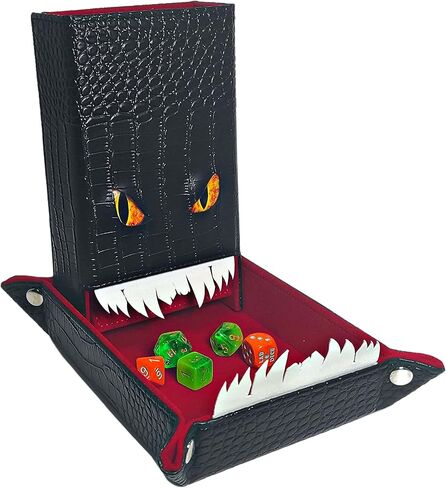 Dice Tray and Dice Tower - DND Dice Tray, Dice Box Storage for Dice and Removable Dice Tower - 2 in 1 Dice Rolling Tray, Storage and Tower - Perfect for RPG and Tabletop Gaming (Dragon Slayer) in Saudi Arabia