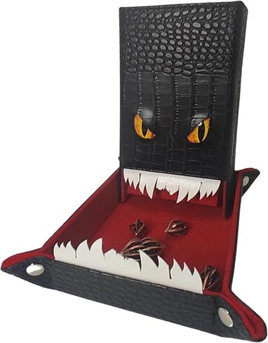 Dice Tray and Dice Tower - DND Dice Tray, Dice Box Storage for Dice and Removable Dice Tower - 2 in 1 Dice Rolling Tray, Storage and Tower - Perfect for RPG and Tabletop Gaming (Dragon Slayer) in Saudi Arabia