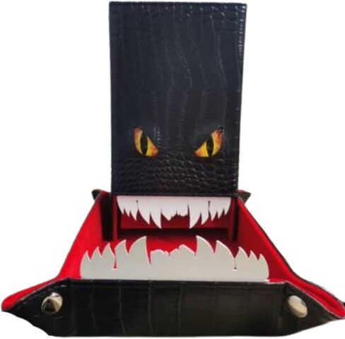 Dice Tray and Dice Tower - DND Dice Tray, Dice Box Storage for Dice and Removable Dice Tower - 2 in 1 Dice Rolling Tray, Storage and Tower - Perfect for RPG and Tabletop Gaming (Dragon Slayer) in Saudi Arabia