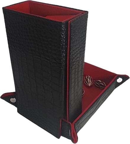 Dice Tray and Dice Tower - DND Dice Tray, Dice Box Storage for Dice and Removable Dice Tower - 2 in 1 Dice Rolling Tray, Storage and Tower - Perfect for RPG and Tabletop Gaming (Dragon Slayer) in Saudi Arabia
