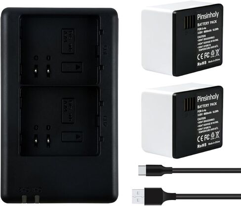 2 حزمة بطاريات A-4a وشاحن متوافق مع Arlo Ultra، Arlo Ultra 2، Arlo Pro 3، Arlo Pro 4، Arlo Pro 5S 2K Camera VMA5400، بطارية لـ VMC4060P VMC4040P VMS5240 VMC5040 VMC4350P in Kuwait