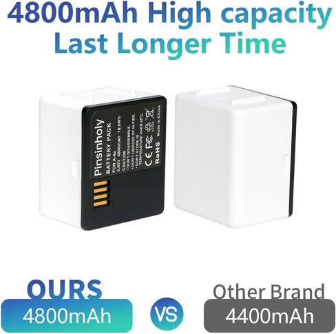 2 حزمة بطاريات A-4a وشاحن متوافق مع Arlo Ultra، Arlo Ultra 2، Arlo Pro 3، Arlo Pro 4، Arlo Pro 5S 2K Camera VMA5400، بطارية لـ VMC4060P VMC4040P VMS5240 VMC5040 VMC4350P in Kuwait