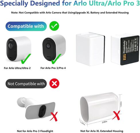 2 حزمة بطاريات A-4a وشاحن متوافق مع Arlo Ultra، Arlo Ultra 2، Arlo Pro 3، Arlo Pro 4، Arlo Pro 5S 2K Camera VMA5400، بطارية لـ VMC4060P VMC4040P VMS5240 VMC5040 VMC4350P in Kuwait
