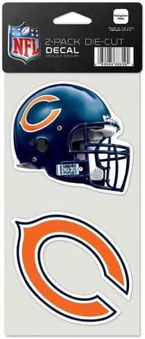 ملصق Wincraft NFL Chicago Bears 47559011 ذو قصة مثالية (مجموعة من قطعتين)، 10.16 سم × 10.16 سم in Saudi Arabia