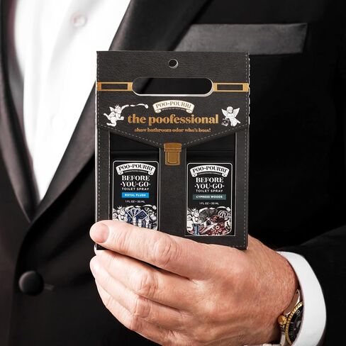 بخاخ المرحاض Poo-Pourri Before-You-Go، مجموعة هدايا عيد الأب، بحجم جيب بحجم 1 أونصة سائلة - خشب السرو وRoyal Flush in Saudi Arabia