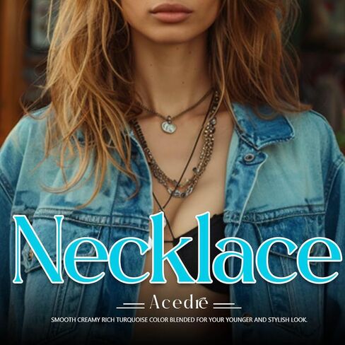 بوهو الفيروز العروس قلادة قلادة الفضة الطبقات خمر الخرز القلائد القصيرة سلسلة عنق الزفاف للنساء (2 قطعة) in Kuwait