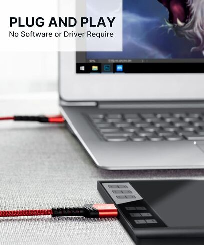 كابل JSAUX USB إلى USB، كابل USB 3.0 A إلى ذكر 2 حزمة (3.3 قدم + 6.6 قدم) كابل USB ذكر إلى ذكر سلك USB مزدوج الطرف متوافق مع حاويات الأقراص الصلبة ومشغل DVD ومبرد الكمبيوتر المحمول والمزيد (أحمر) in Kuwait