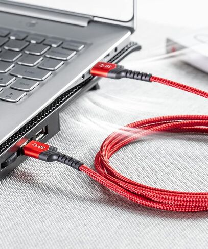 كابل JSAUX USB إلى USB، كابل USB 3.0 A إلى ذكر 2 حزمة (3.3 قدم + 6.6 قدم) كابل USB ذكر إلى ذكر سلك USB مزدوج الطرف متوافق مع حاويات الأقراص الصلبة ومشغل DVD ومبرد الكمبيوتر المحمول والمزيد (أحمر) in Kuwait