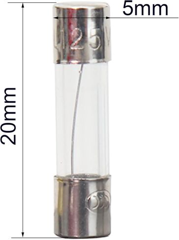 12 Pack F2.5AL125V 5x20 mm 2.5A 125 V Christmas Light Fuses 0.2x0.78 Inch 2.5A amp 125 Volt Max Glass Fuses Replacement for (2.5A) in Saudi Arabia