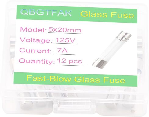 12 Pack F2.5AL125V 5x20 mm 2.5A 125 V Christmas Light Fuses 0.2x0.78 Inch 2.5A amp 125 Volt Max Glass Fuses Replacement for (2.5A) in Saudi Arabia