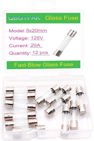 12 Pack F2.5AL125V 5x20 mm 2.5A 125 V Christmas Light Fuses 0.2x0.78 Inch 2.5A amp 125 Volt Max Glass Fuses Replacement for (2.5A) in Saudi Arabia