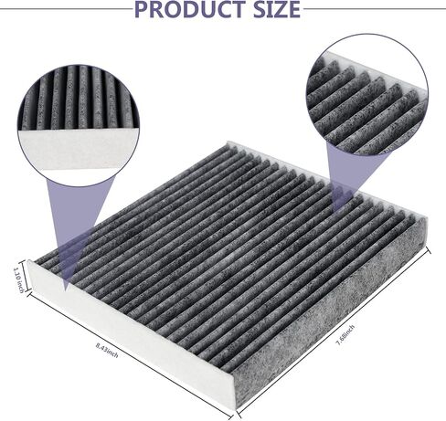 RUITO Premium Cabin Air Filter includes Activated Carbon, Replacement for CF10285, CP285, 4Runner, Camry, Corolla, Tundra, Highlander, Avalon, Sequoia, IS250, RX350, Not Fit 2016 Prius (1 Pack) in Saudi Arabia