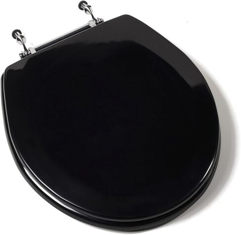 مقعد خشبي مصبوب فاخر، أسود، مفصل من الكروم، واجهة دائرية مغلقة مع غطاء in Kuwait