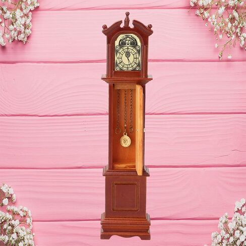 Doll House Clock Doll House Asseccories Dollhouse Furniture Grandfather Clock 1:12 Doll House Accessory for Dollhouse in Saudi Arabia