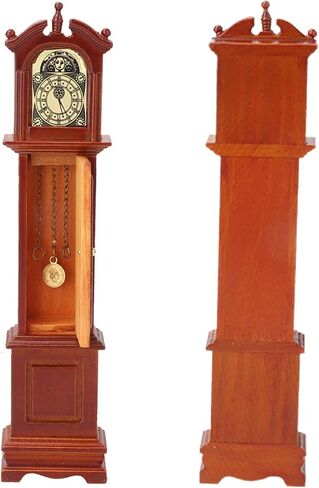 Doll House Clock Doll House Asseccories Dollhouse Furniture Grandfather Clock 1:12 Doll House Accessory for Dollhouse in Saudi Arabia