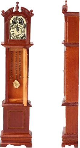 Doll House Clock Doll House Asseccories Dollhouse Furniture Grandfather Clock 1:12 Doll House Accessory for Dollhouse in Saudi Arabia