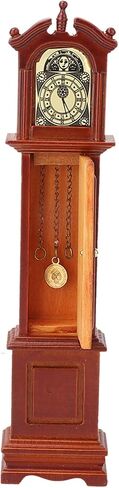 Doll House Clock Doll House Asseccories Dollhouse Furniture Grandfather Clock 1:12 Doll House Accessory for Dollhouse in Saudi Arabia