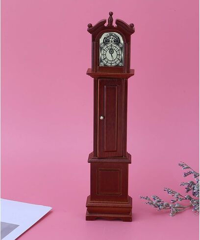 Doll House Clock Doll House Asseccories Dollhouse Furniture Grandfather Clock 1:12 Doll House Accessory for Dollhouse in Saudi Arabia