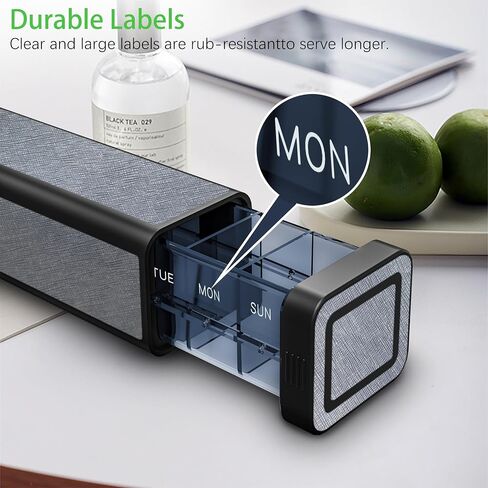 Pill Organizer, Daily Pill Box 7 Day, Weekly Travel Pill Case 1 Time a Day, Large Medicine Container Holder to Storage Vitamins, Medication, Pills, Supplement (Silver) in Saudi Arabia