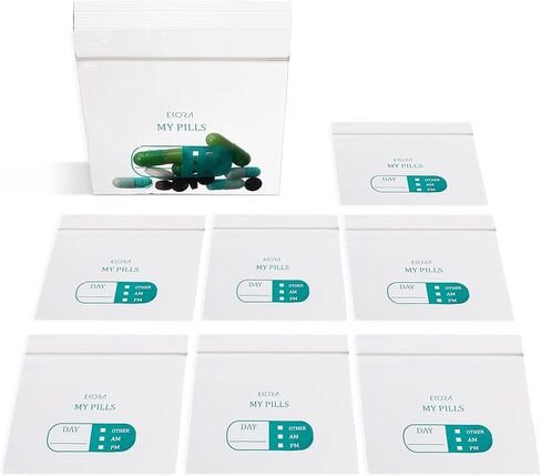 400 Pack Pill Bags Pouch – 3 x 2.75 Inch BPA Free, Reusable Ziplock Poly Bag with Write-On Labels – Used for Daily Medication Storage, Medicine Organizer, Travel Baggies and More in Saudi Arabia