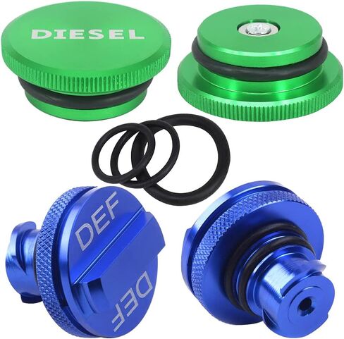 Diesel Fuel Cap Compatible with Dodge Ram, Aluminum Factory Combo Pack - Magnetic Diesel Fuel Cap & DEF Cap for RAM 1500 2500 3500 Trucks (2013-2019) (Standard Grip) in Saudi Arabia