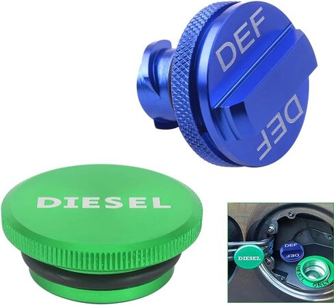 Diesel Fuel Cap Compatible with Dodge Ram, Aluminum Factory Combo Pack - Magnetic Diesel Fuel Cap & DEF Cap for RAM 1500 2500 3500 Trucks (2013-2019) (Standard Grip) in Saudi Arabia