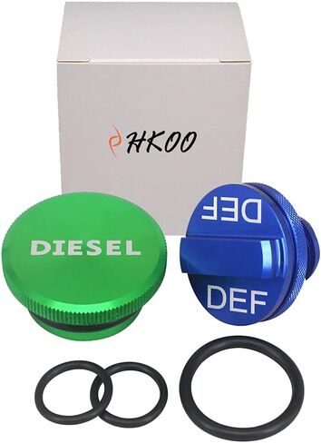 Diesel Fuel Cap Compatible with Dodge Ram, Aluminum Factory Combo Pack - Magnetic Diesel Fuel Cap & DEF Cap for RAM 1500 2500 3500 Trucks (2013-2019) (Standard Grip) in Saudi Arabia