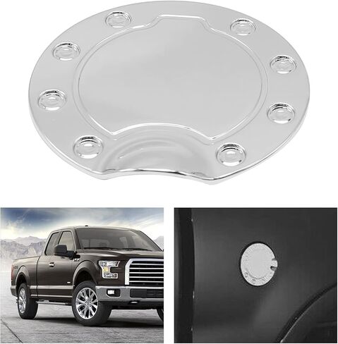 غطاء الغاز كروم الوقود غطاء باب الغاز غطاء الكسوة تراكب غطاء خزان الوقود استبدال ل 2004-2008 فورد F150 F-150 الفضة in Kuwait