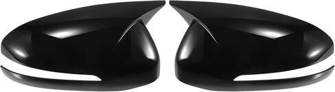 X AUTOHAUX 1 Pair Car Rear View Driver Passenger Side Mirror Cover Cap Overlay Black Carbon Fiber Pattern for Kia Optima K5 2011-2015 for Models with Turn Signal Light in Saudi Arabia
