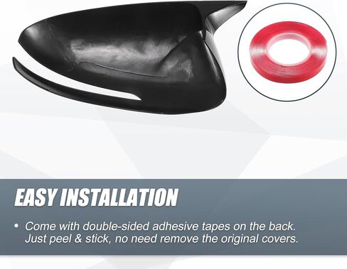 X AUTOHAUX 1 Pair Car Rear View Driver Passenger Side Mirror Cover Cap Overlay Black Carbon Fiber Pattern for Kia Optima K5 2011-2015 for Models with Turn Signal Light in Saudi Arabia