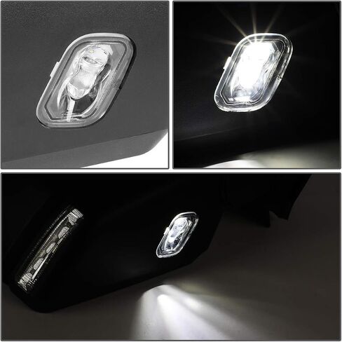 DNA MOTORING TWM-058-OE-T222-BK-CL-L Manual Factory Style Side Mirror w/LED Turn Signal Puddle Light Left Compatible with 15-18 F-150 with 8-Pin Plug in Saudi Arabia
