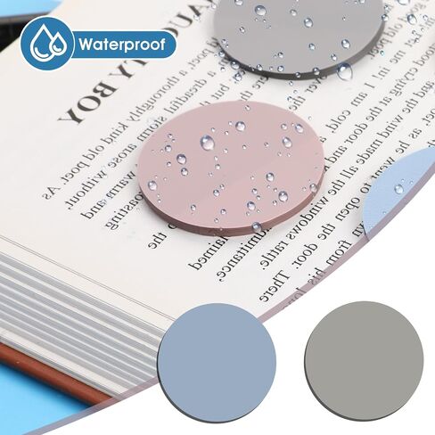 Round Transparent Sticky Notes, 400 Sheets Morandi Cute Translucent Sticky Tabs Page Flags Stickers Book Markers Clear Sticky Note Pads for Annotating Books Journaling Accessories 1.75 Inches in Saudi Arabia