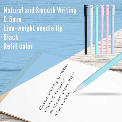 قلم حبر لطيف للقطط و6 مشابك ورق للقطط وملاحظات لاصقة للقطط صورة ظلية، علامات تبويب مؤشر أعلام الصفحة، ملصقات قطط مضحكة، مجموعة دفاتر ملاحظات خاصة للمنزل والمكتب والمدرسة وهدايا لمحبي القطط in Kuwait