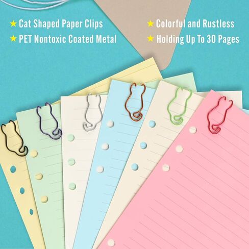 قلم حبر لطيف للقطط و6 مشابك ورق للقطط وملاحظات لاصقة للقطط صورة ظلية، علامات تبويب مؤشر أعلام الصفحة، ملصقات قطط مضحكة، مجموعة دفاتر ملاحظات خاصة للمنزل والمكتب والمدرسة وهدايا لمحبي القطط in Kuwait
