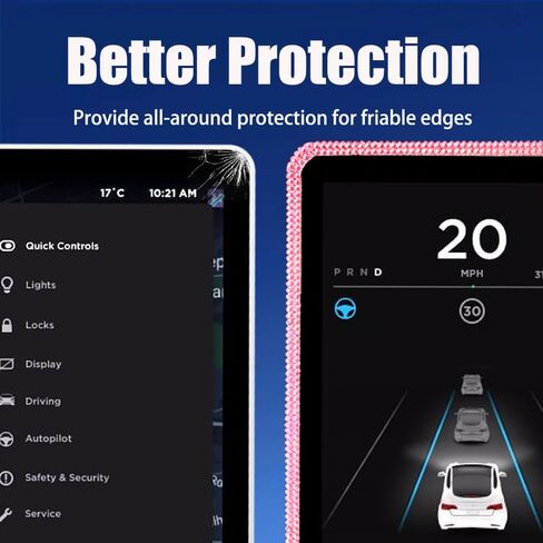 Bling Bling Rhinstones Screen Protector for Tesla Model 3 2017-2023 and Model Y, Sparkly Center Console Accessories for 3&Y. in Saudi Arabia