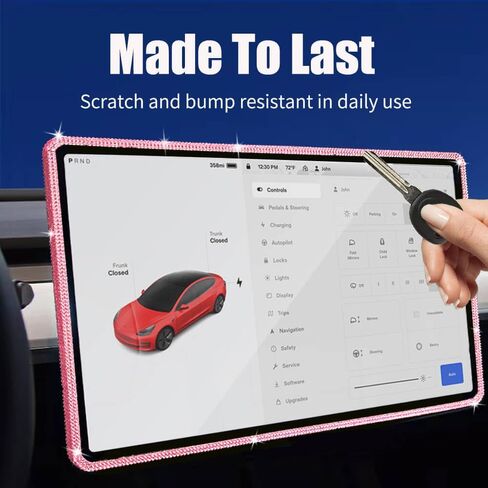 Bling Bling Rhinstones Screen Protector for Tesla Model 3 2017-2023 and Model Y, Sparkly Center Console Accessories for 3&Y. in Saudi Arabia