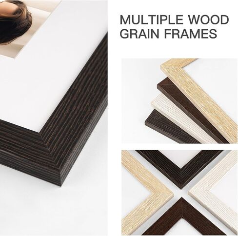 إطار صورة مقاس 8 × 10 مع حصيرة مقاس 5 × 7، مجموعة من 4 إطارات صور من الخشب الطبيعي مقاس 8 × 10 يتم عرضها على سطح الطاولة أو التثبيت على الحائط (4 عبوات، طبيعية) in Saudi Arabia