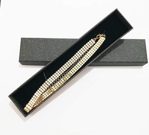 Rhinestone Choker Necklaces Gold Diamond Crystal Choker Sparly Necklaces for Women Girls in Kuwait