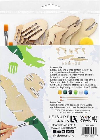 Leisure Arts Shadow Box 5.5" x 6" Rainbow, 7 Piece kit, Shadow Boxes, 3D Shadow Box for Beginners, DIY Wood Projects, Wooden 3D Puzzles, Wood Kits for All Ages in Saudi Arabia