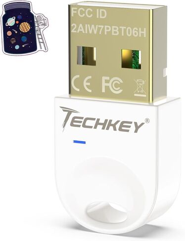 محول بلوتوث USB 5.3 لأجهزة الكمبيوتر المكتبية، قم بتوصيل وتشغيل جهاز استقبال وجهاز إرسال بلوتوث صغير V13 EDR Dongle لأجهزة الكمبيوتر المحمول بلوتوث Windows 11/10/8.1-Starlight in Saudi Arabia
