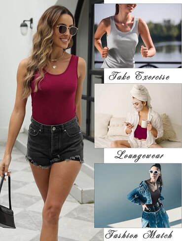 BQTQ 3 قطع من القمصان الأساسية بدون أكمام للسيدات بدون أكمام، قمصان داخلية للسيدات in Kuwait