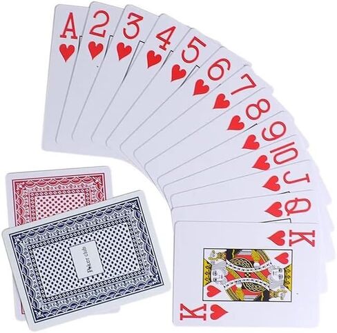 Poker Club Plastic Playing Cards Poker Size Jumbo Index Red Blue in Kuwait