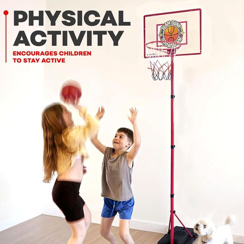 Ultimate Kids Basketball Hoop Set - Adjustable Indoor & Outdoor Mini Court for Birthdays - Ages 3-12 - includes Basketball Goal, Stand, and Balls - Fun for Toddlers, Boys, and Girls in Saudi Arabia
