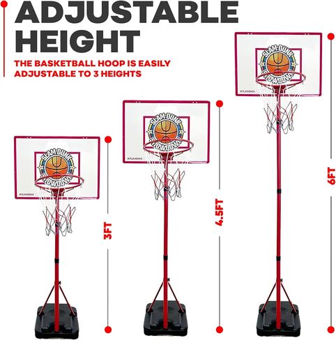 Ultimate Kids Basketball Hoop Set - Adjustable Indoor & Outdoor Mini Court for Birthdays - Ages 3-12 - includes Basketball Goal, Stand, and Balls - Fun for Toddlers, Boys, and Girls in Saudi Arabia