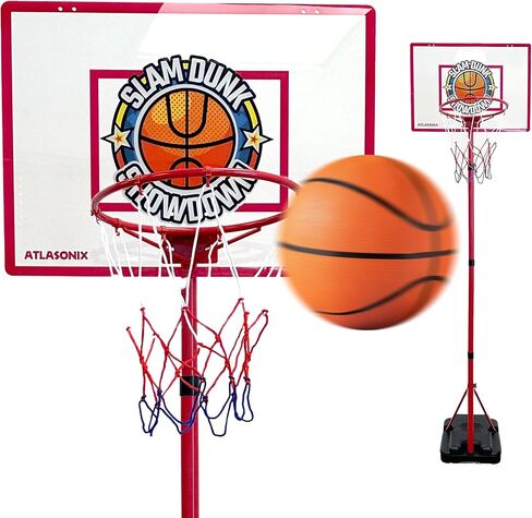 Ultimate Kids Basketball Hoop Set - Adjustable Indoor & Outdoor Mini Court for Birthdays - Ages 3-12 - includes Basketball Goal, Stand, and Balls - Fun for Toddlers, Boys, and Girls in Saudi Arabia