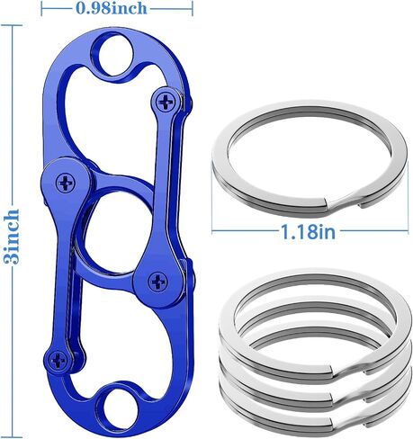 Special Key Chain, Heavy Duty Carabiner Clip Keychain Opener with 4 Key Rings for Men and Women in Saudi Arabia