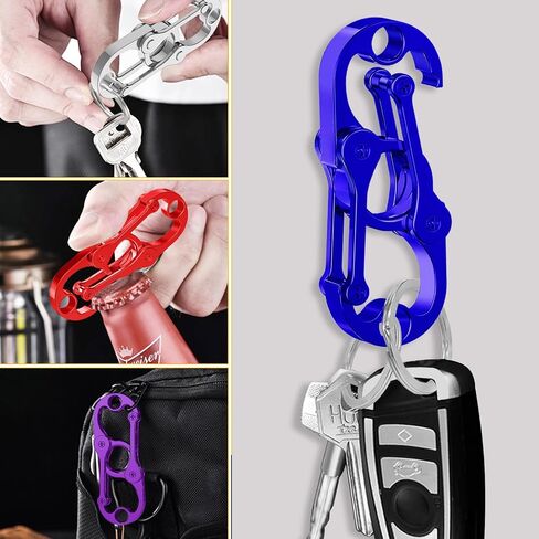 Special Key Chain, Heavy Duty Carabiner Clip Keychain Opener with 4 Key Rings for Men and Women in Saudi Arabia