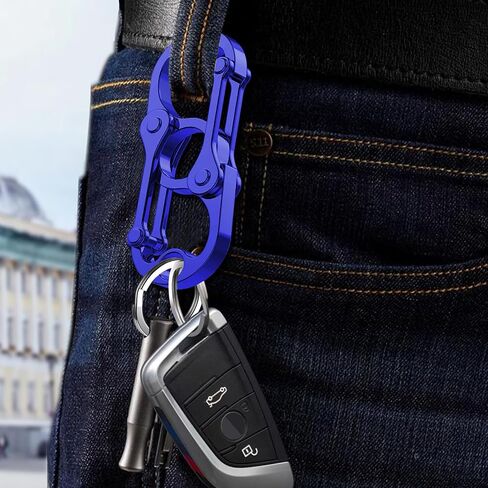 Special Key Chain, Heavy Duty Carabiner Clip Keychain Opener with 4 Key Rings for Men and Women in Saudi Arabia