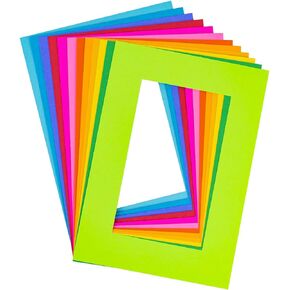 Hygloss Products 24 Small Bright Specialty Frames, (7" x 4.75"), 12 Colors,34448