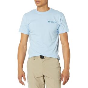 Costa Del Mar Men's Woodcut Waves Block Tee
